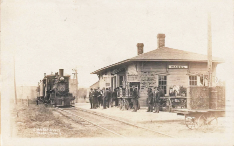 C.M & St.P Railroad Depot, Mabel Minnesota, 1910's?