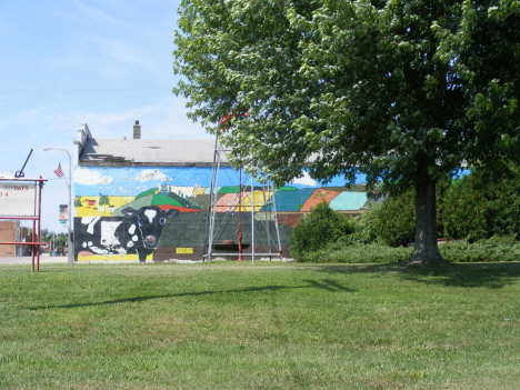 Park and mural, Westbrook Minnesota, 2014