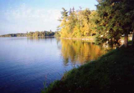 View across lake