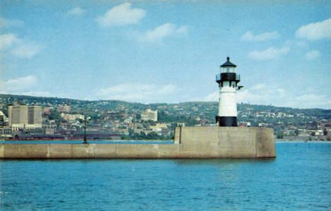 Entrace to Duluth Harbor, Duluth Minnesota, 1950's
