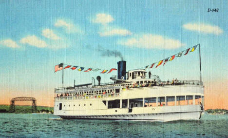 S.S. Wayne Excursion Boat, Duluth Minnesota, 1946