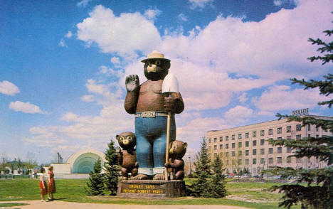 Smokey the Bear Statue, International Falls Minnesota, 1950's