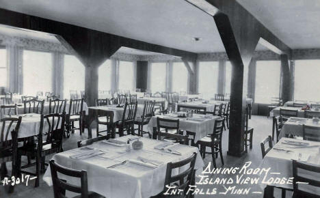 Dining Room, Island View Lodge, International Falls Minnesota, 1930's