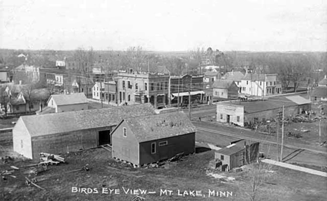 Birds eye view, Mountain Lake Minnesota, 1905