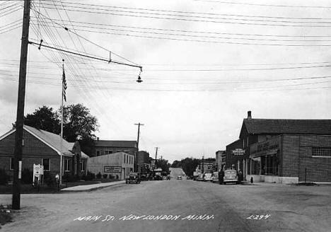 Main Street, New London Minnesota, 1945