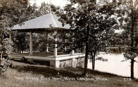 Band Stand, City Park, New London Minnesota, 1930's