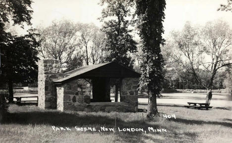 Park scene, New London Minnesota, 1940's