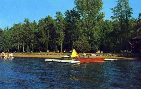 Pine Cone Lodge on Big Sand Lake, Park Rapids Minnesota, 1950's