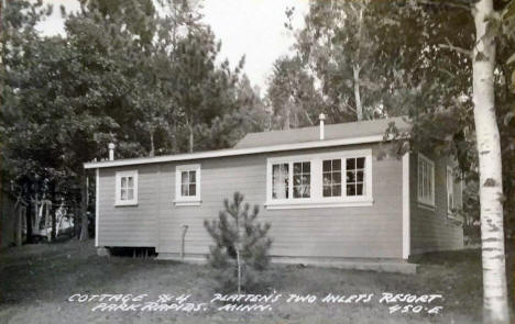 Cottage #4 at Platten's Two Inlets Resort, Park Rapids Minnesota, 1950's