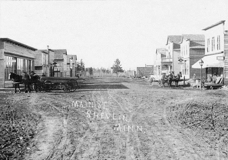 Main Street, Shevlin Minnesota, 1907