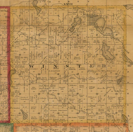 Plat map of Winsted Township, McLeod County, Minnesota, 1880