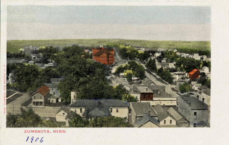 Birds eye view, Zumbrota Minnesota, 1906