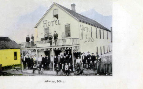 Hotel Bergen, Akeley, Minnesota, 1907