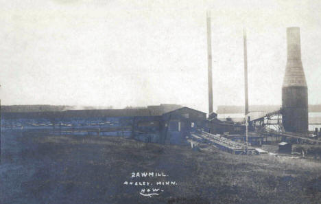 Sawmill, Akeley, Minnesota, 1909