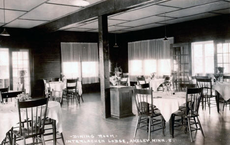 Dining Room, Interlachen Lodge, Akeley, Minnesota, 1920s