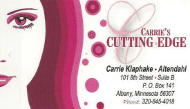 Carrie's Cutting Edge & Massage, Albany, Minnesota