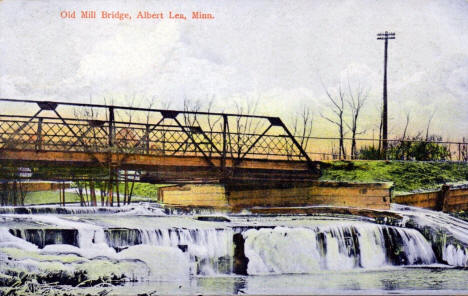 Old Mill Bridge, Albert Lea, Minnesota, 1909