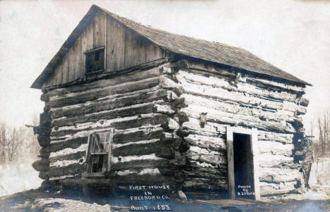 First House Built in Freeborn County in 1853, Albert Lea, Minnesota, 1910s