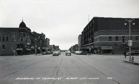 Broadway at Highway 65, Albert Lea, Minnesota, 1950s