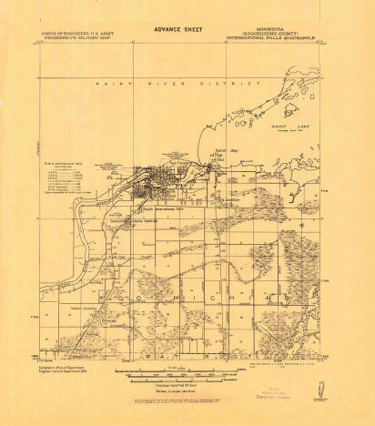 Topographic Map, International Falls, Minnesota, 1943 