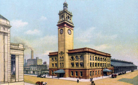 Chicago, Milwaukee and St. Paul Railway Station, Minneapolis Minnesota, 1900's
