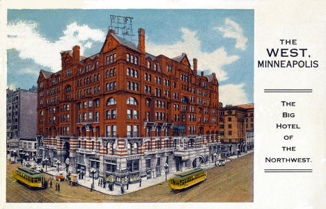 West Hotel, 5th and Hennepin, Minneapolis, Minnesota, 1916