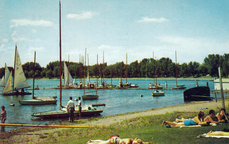 Scene at Lake Calhoun, Minneapolis Minnesota, 1956