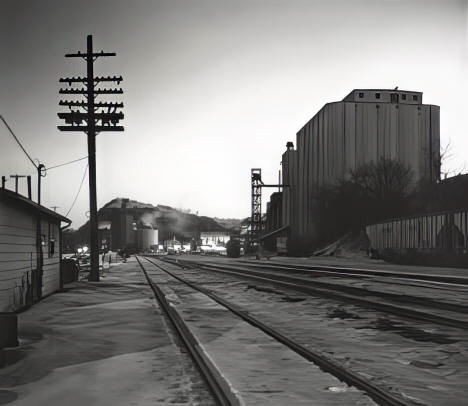 Railroad tracks and Barn Bluff, Red Wing Minnesota, 1993
