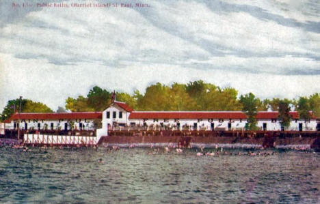 Public Baths, Harriet Island, St. Paul Minnesota, 1908