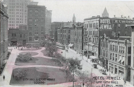 City Hall and Courthouse Square, St. Paul Minnesota, 1910's