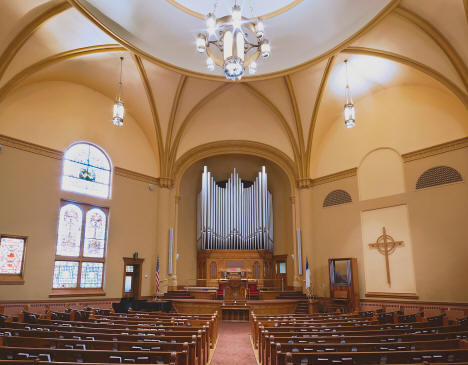 Interior, Central Presbyterian Church, 500 Cedar St, Saint Paul, Minnesota, 2020
