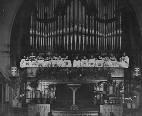 Choir on Easter Sunday, First Baptist Church, 499 Wacouta, St. Paul, Minnesota, 1910