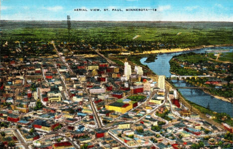 Aerial view, St. Paul Minnesota, 1947