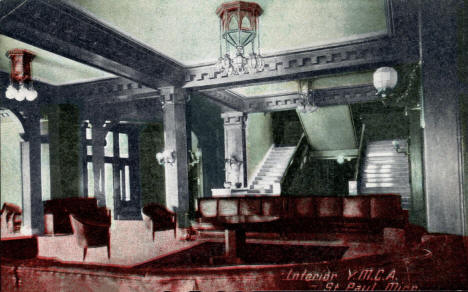 Interior, YMCA Building, 475 Cedar Street, St. Paul, Minnesota, 1908