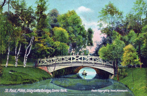 Cozy Lake Bridge, Como Park, St. Paul, Minnesota, 1911
