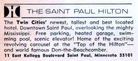 The Saint Paul Hilton, 11 E Kellogg Boulevard, St. Paul, Minnesota, 1967