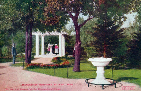 Mannheimer Monument, Como Park, St. Paul, Minnesota, 1905