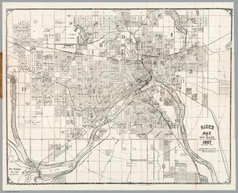 Map of St. Paul, Minnesota, 1887