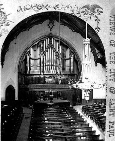 Interior, First Baptist Church, 499 Wacouta, St. Paul, Minnesota, 1885