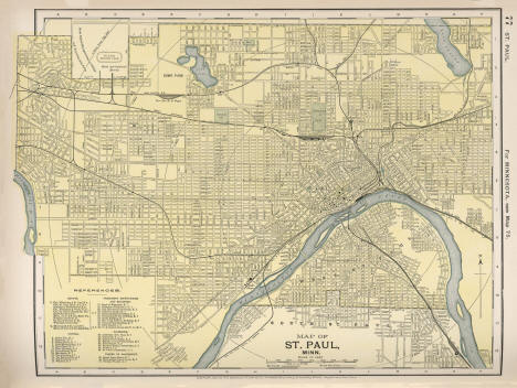 Map of St. Paul, Minnesota, 1891