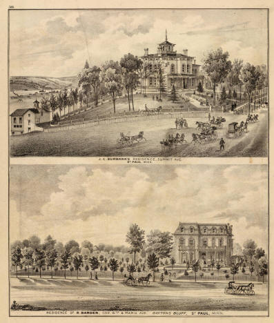 J.C. Burbank and R. Barden residences, St. Paul, Minnesota, 1874