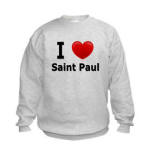 I Love Saint Paul Kids Sweatshirt