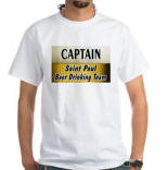 Captain St. Paul Beer Drinking Team White T-Shirt