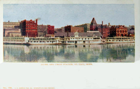 Levee and Union Station, St. Paul, Minnesota, 1904
