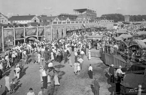 The Royal American Shows carnival midway at the State Fair, 1936