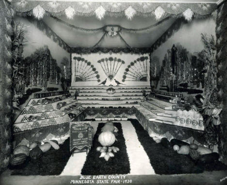Blue Earth County exhibit at the Minnesota State Fair, 1930