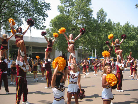 Golden Gopher Spirit Squads during the Maroon and Gold Day Parade at the Minnesota State Fair in 2003