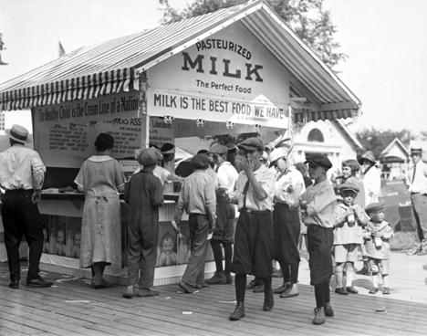 Milk stand, State Fair, 1924