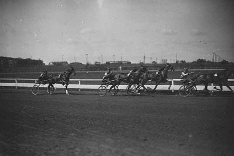 Horse races at the Minnesota State Fair, 1925