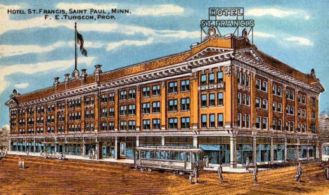Hotel St. Francis, St. Paul Minnesota, 1930's